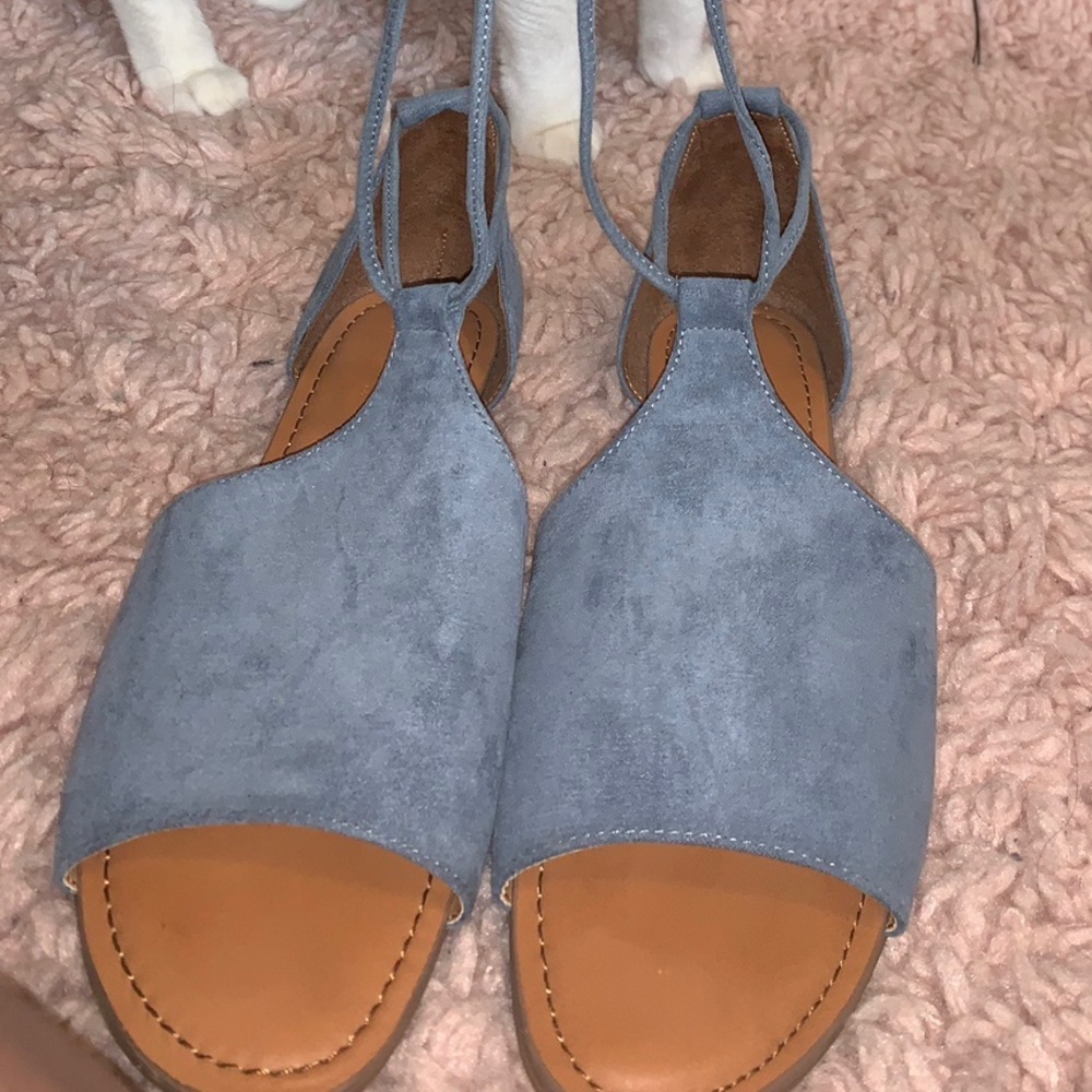 Blue sandals